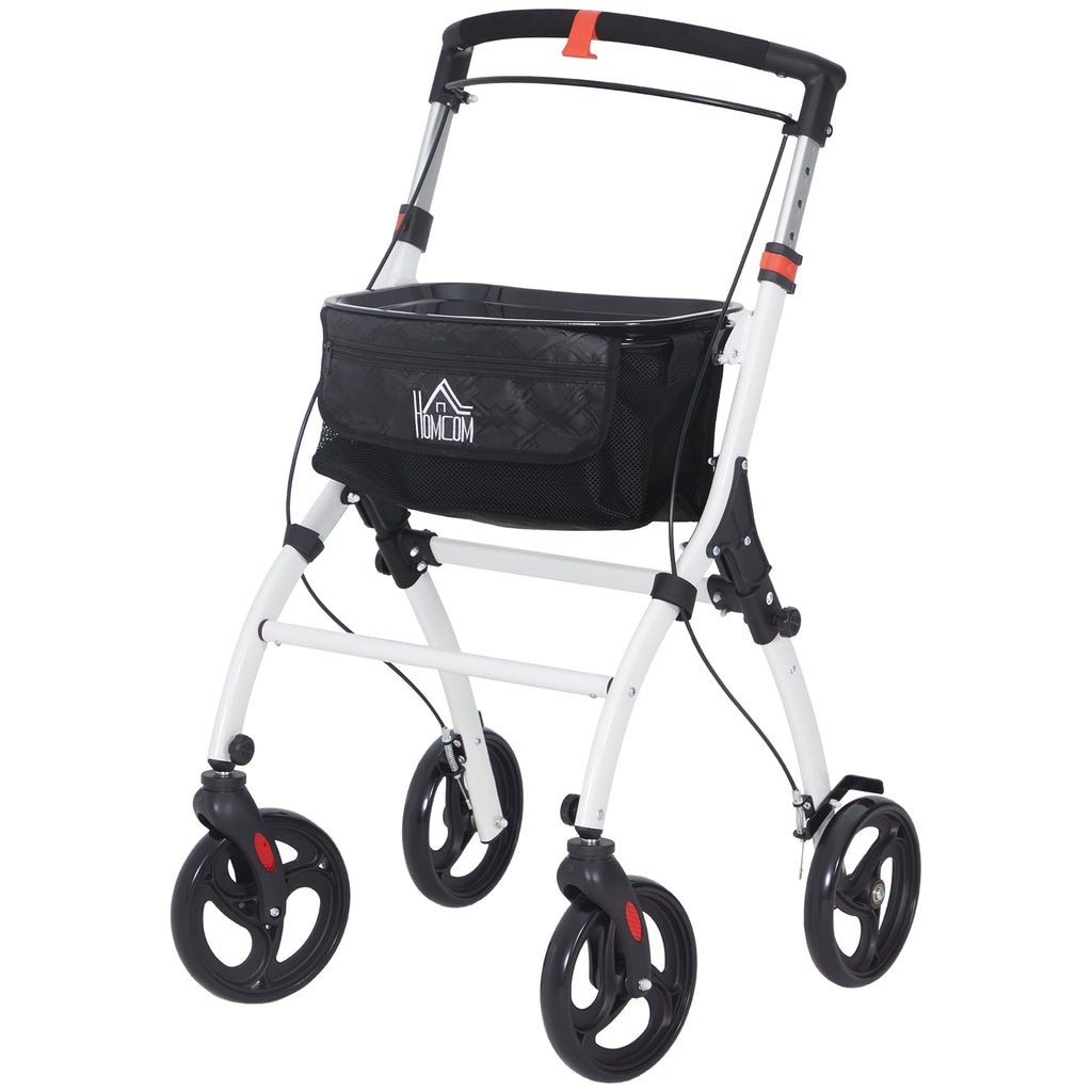 Upright Walker with Forearm Support - High Posture Rollator for Seniors with Back Pain - Foldable, Seat & All-Terrain Wheels